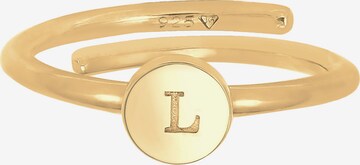 ELLI Ring Initial, Buchstabe - L in Gold