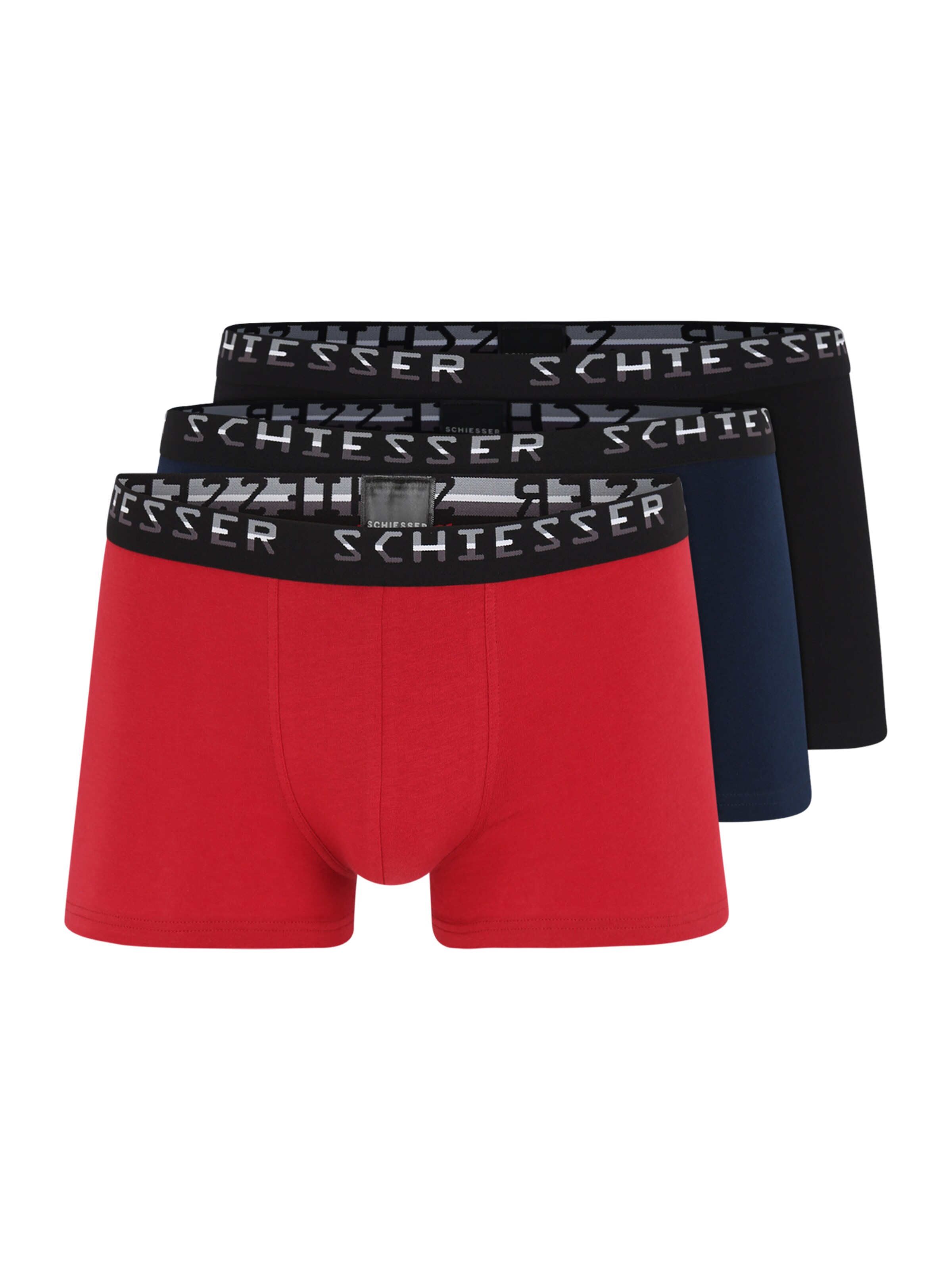 SCHIESSER - Boxershorts 'Hip-Shorts' in de kleur Rood
