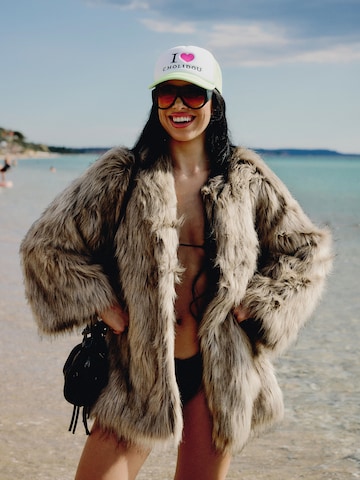 Glamorous Faux Fur Jacket & Bikini Look