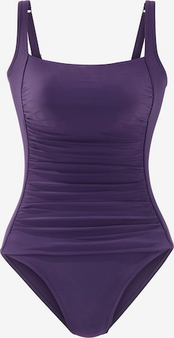 LASCANA Bralette Shaping Swimsuit in Purple: front