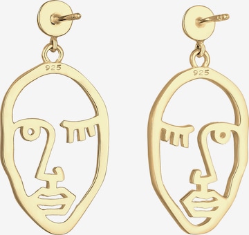 ELLI Ohrringe 'Gesicht' in Gold