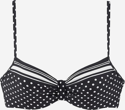 LASCANA Bikiniöverdel 'Wire Merily' i svart / vit, Produktvy