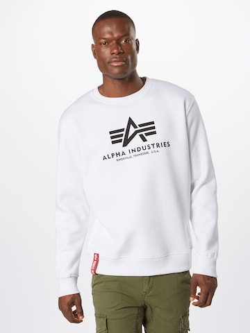 ALPHA INDUSTRIES Sweatshirt in White: front