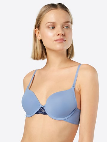 TRIUMPH T-shirt Bra 'Lovely Micro' in Blue: front