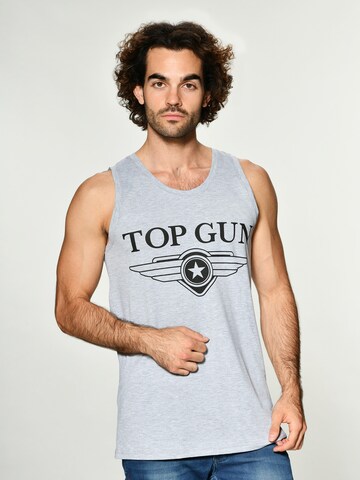 TOP GUN Tank Top ' Truck ' in Grau: predná strana