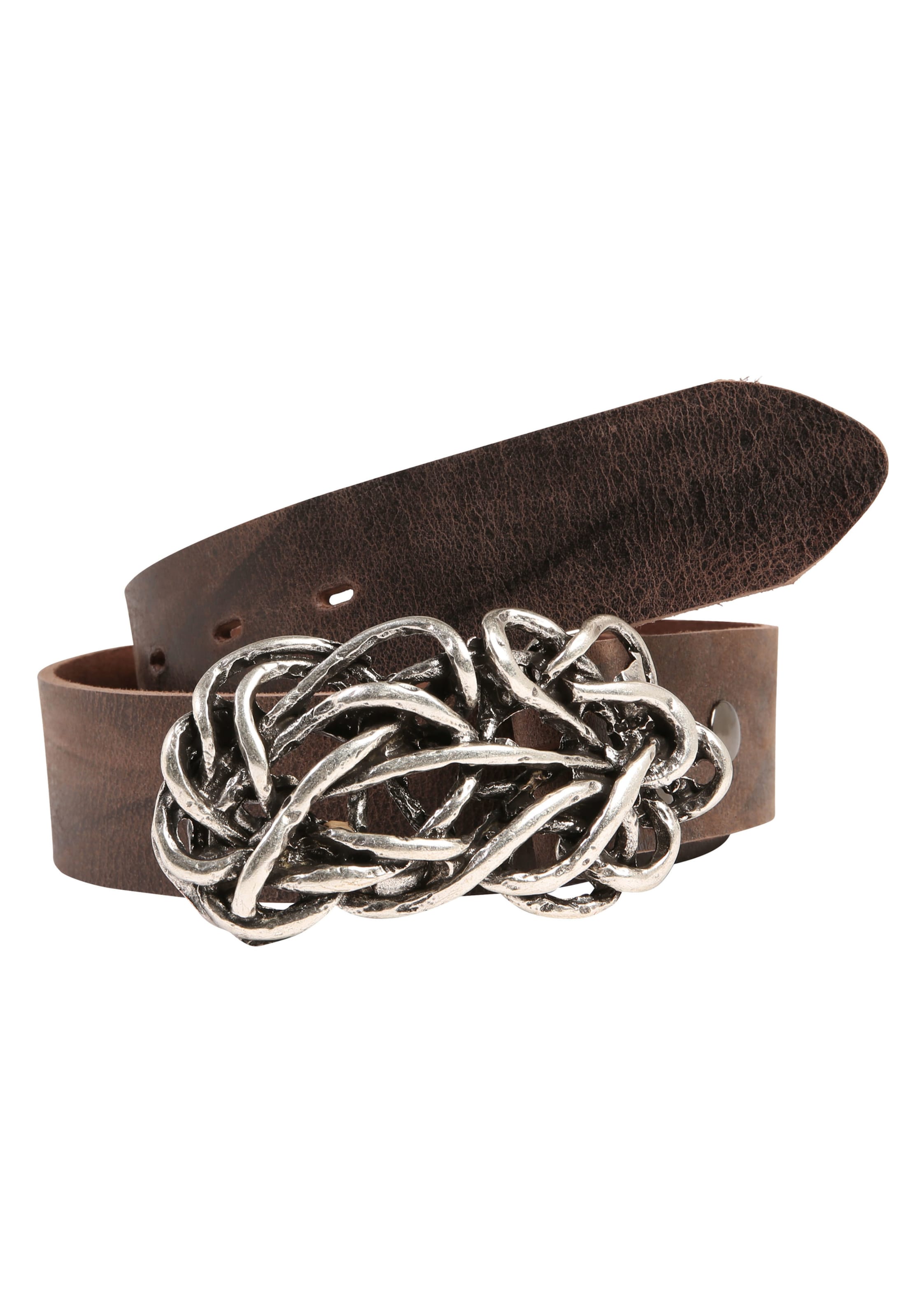 RETTUNGSRING by showroom 019° Gürtel 'Strohknoten' in Braun: Vorderseite