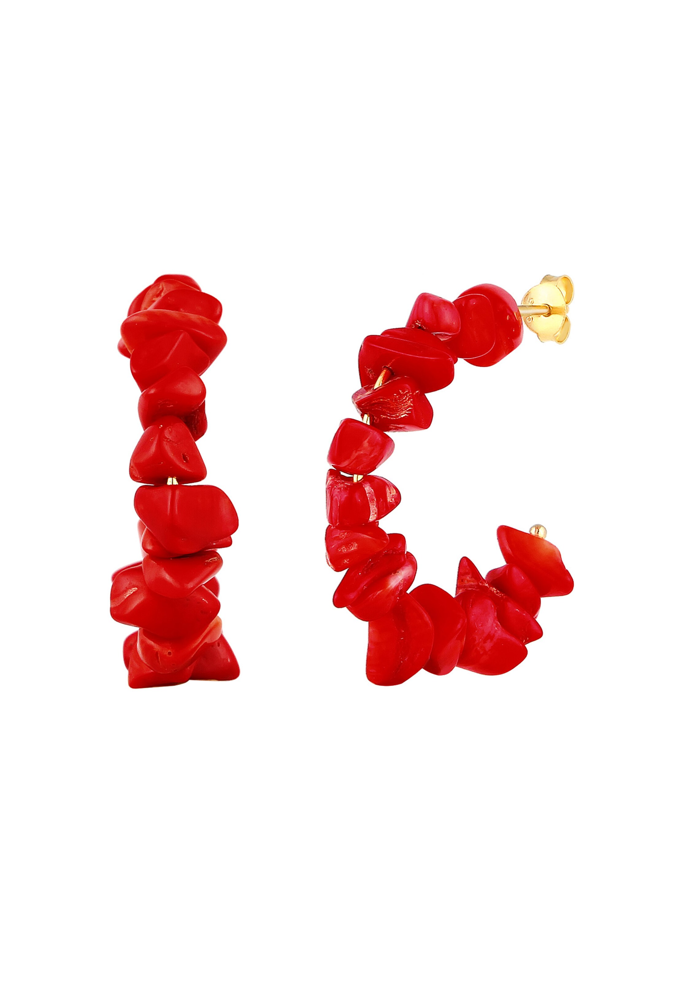 ELLI Oorbellen ' Creole' in Rood