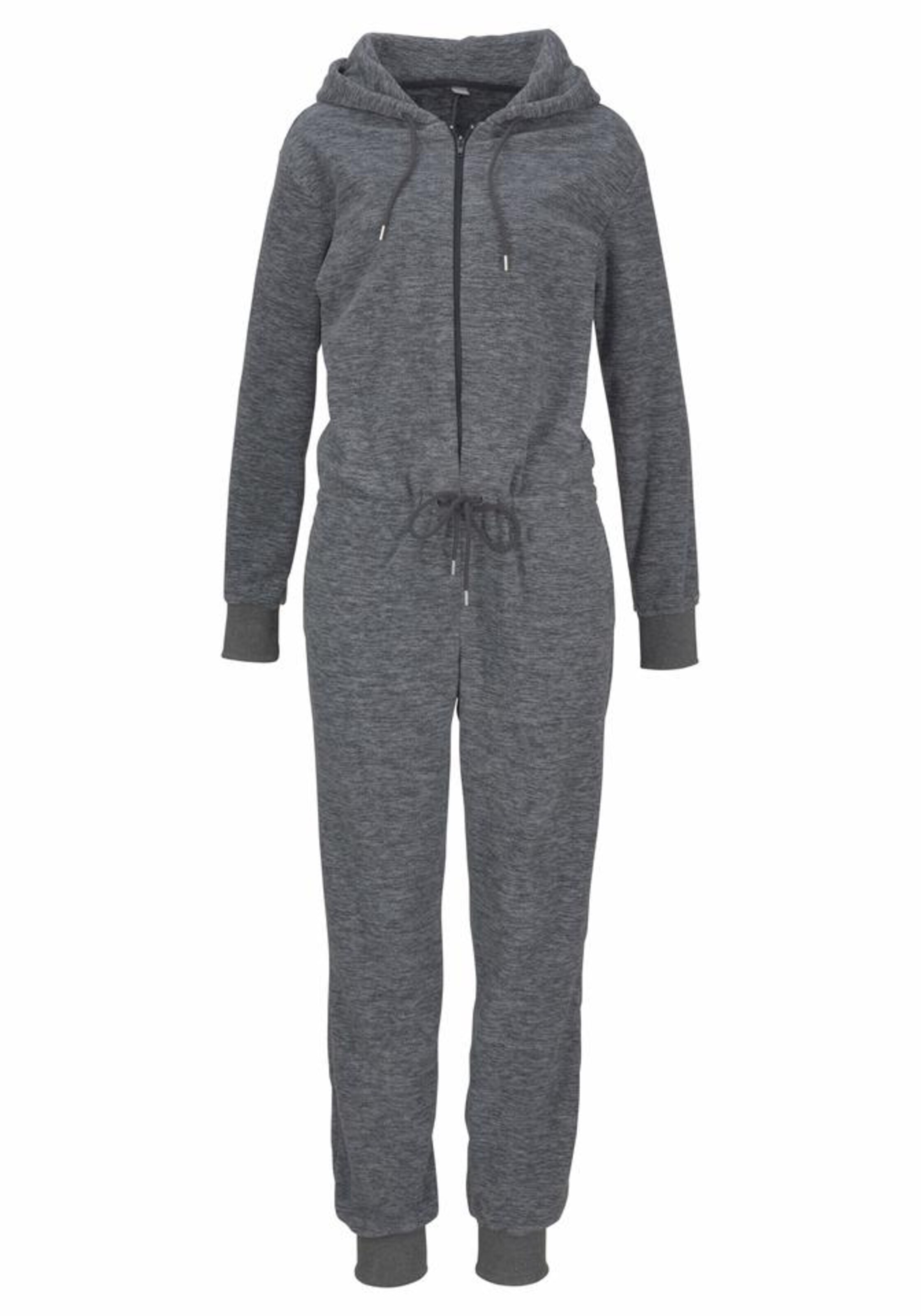 BENCH Jumpsuit aus kuscheligem Fleece in grau ABOUT YOU