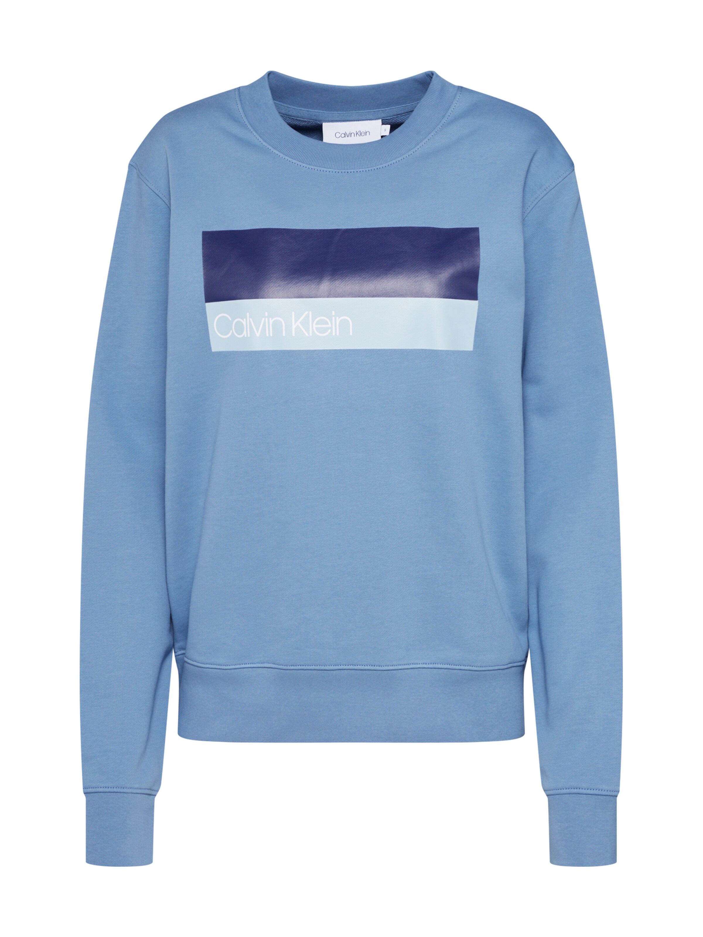 Calvin Klein - Sweatshirt 'DUO LOGO PRT SWEATSHIRT LS' in de kleur Blauw