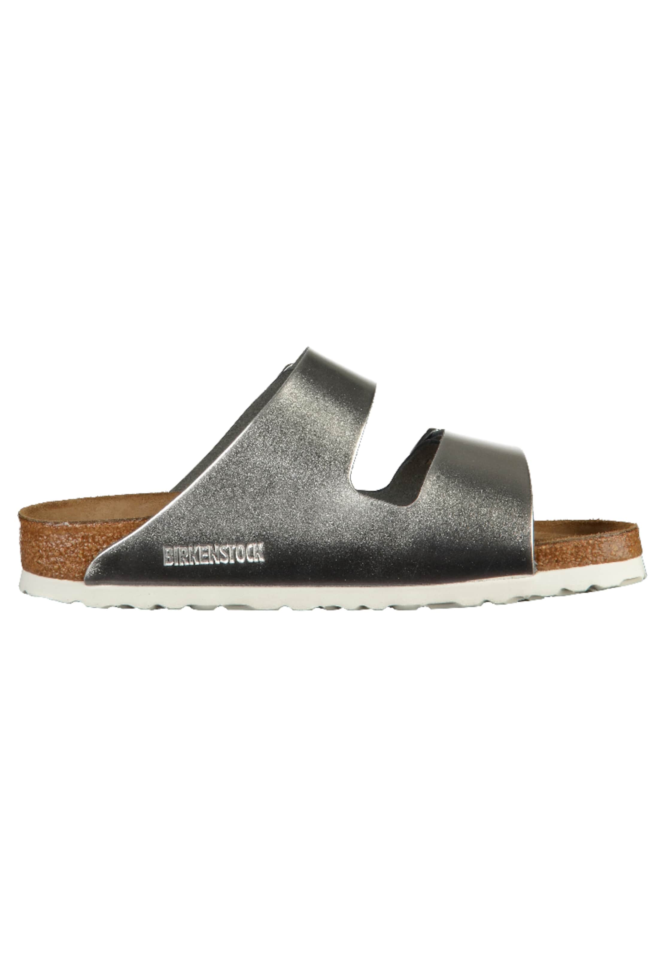 BIRKENSTOCK Pantofle 'Arizona' – stříbrná