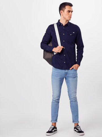 mėlyna JACK & JONES Standartinis modelis Marškiniai 'Sheridan'