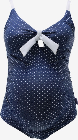 petit amour Bustier Badpak 'Antonie' in Blauw: voorkant