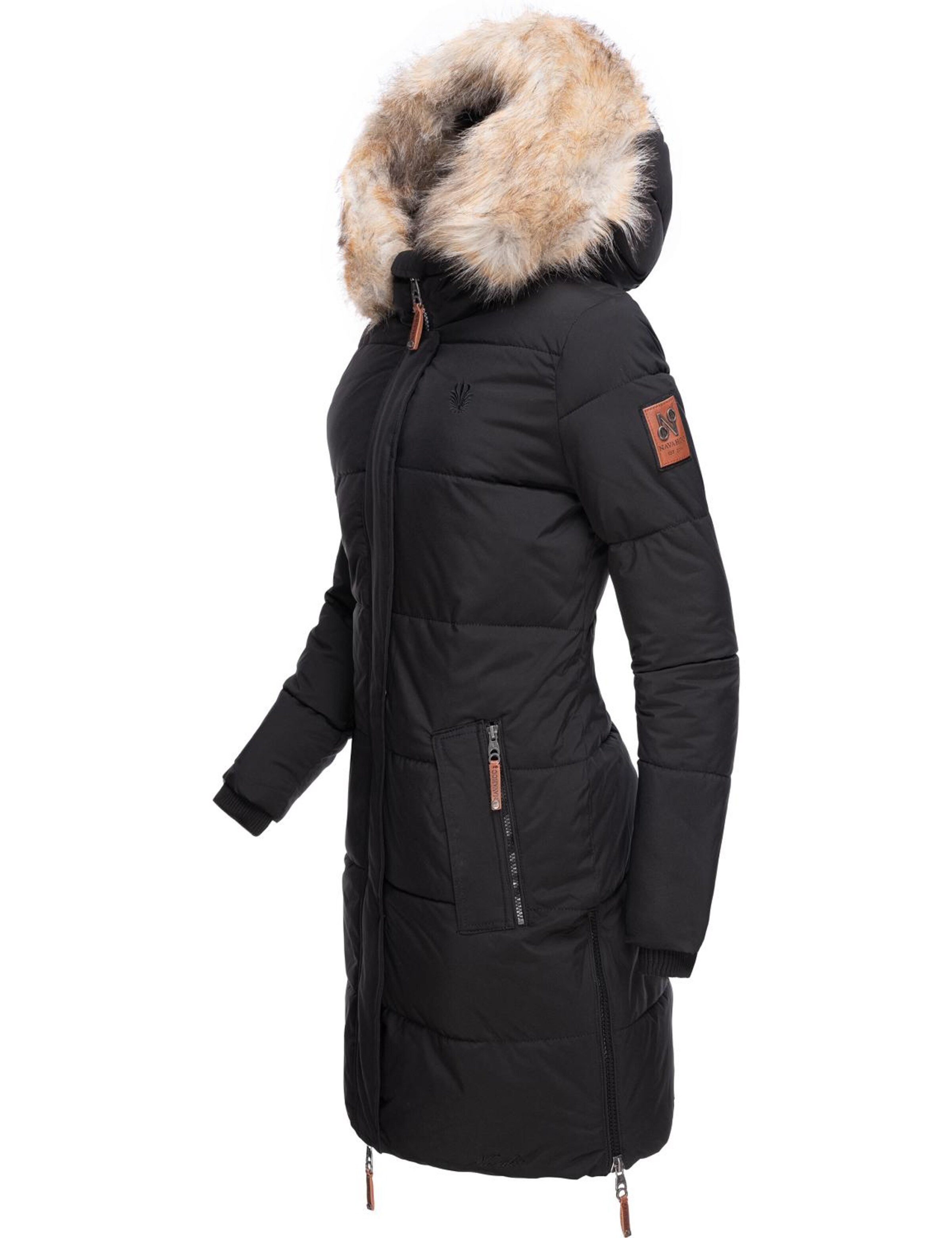 NAVAHOO Zimný kabát 'Halina' - Čierna