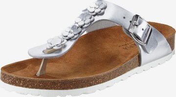 LASCANA T-bar sandals in Silver: front