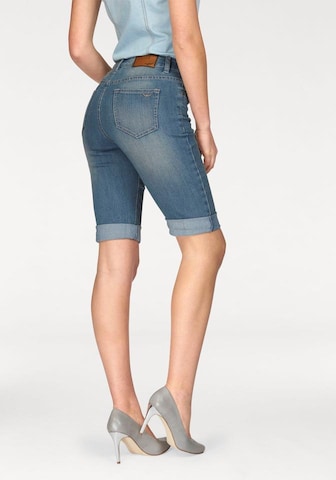 ARIZONA Slimfit Jeansbermudas in Blau