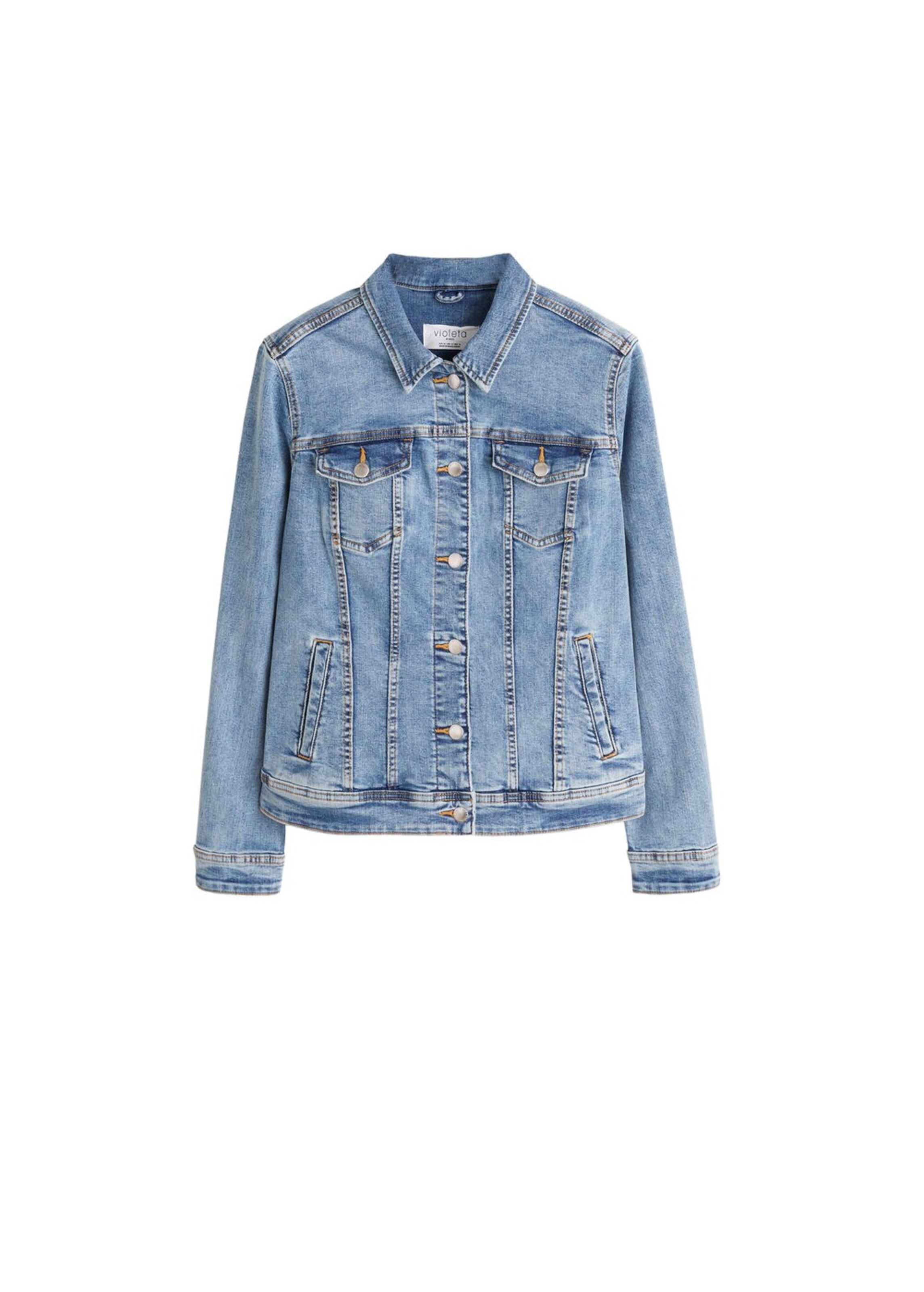 VIOLETA by Mango - Jacke 'Sarah' in blue denim
