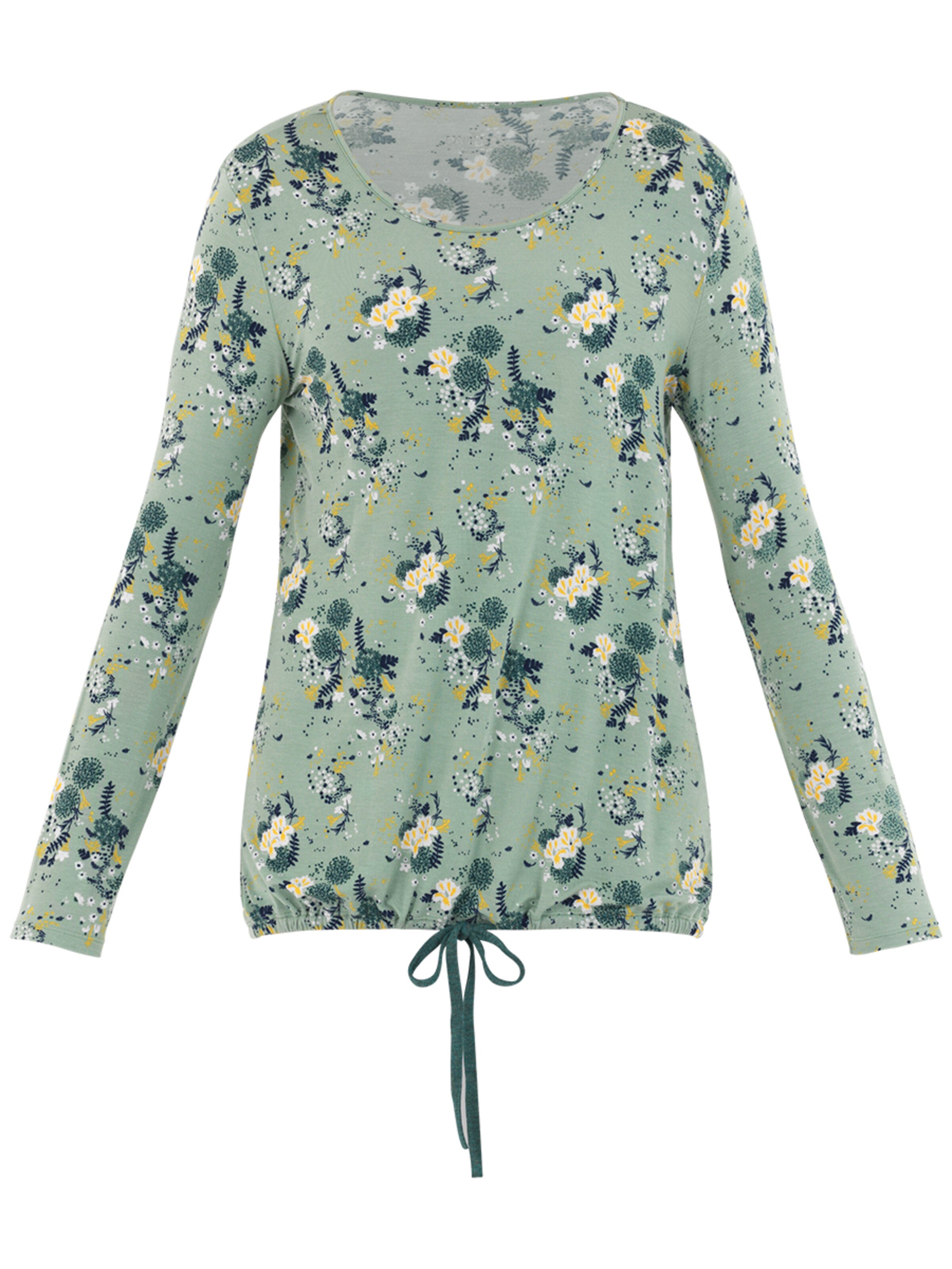 PALMERS - Langarmshirt 'Garden Nights Langarmshirt' in hellgelb