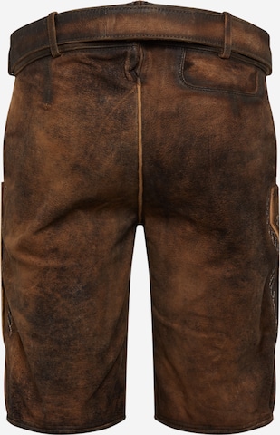 MARJO Regular Trachten-housut värissä ruskea