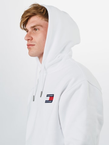 Tommy Jeans Rovný strih Mikina - biela