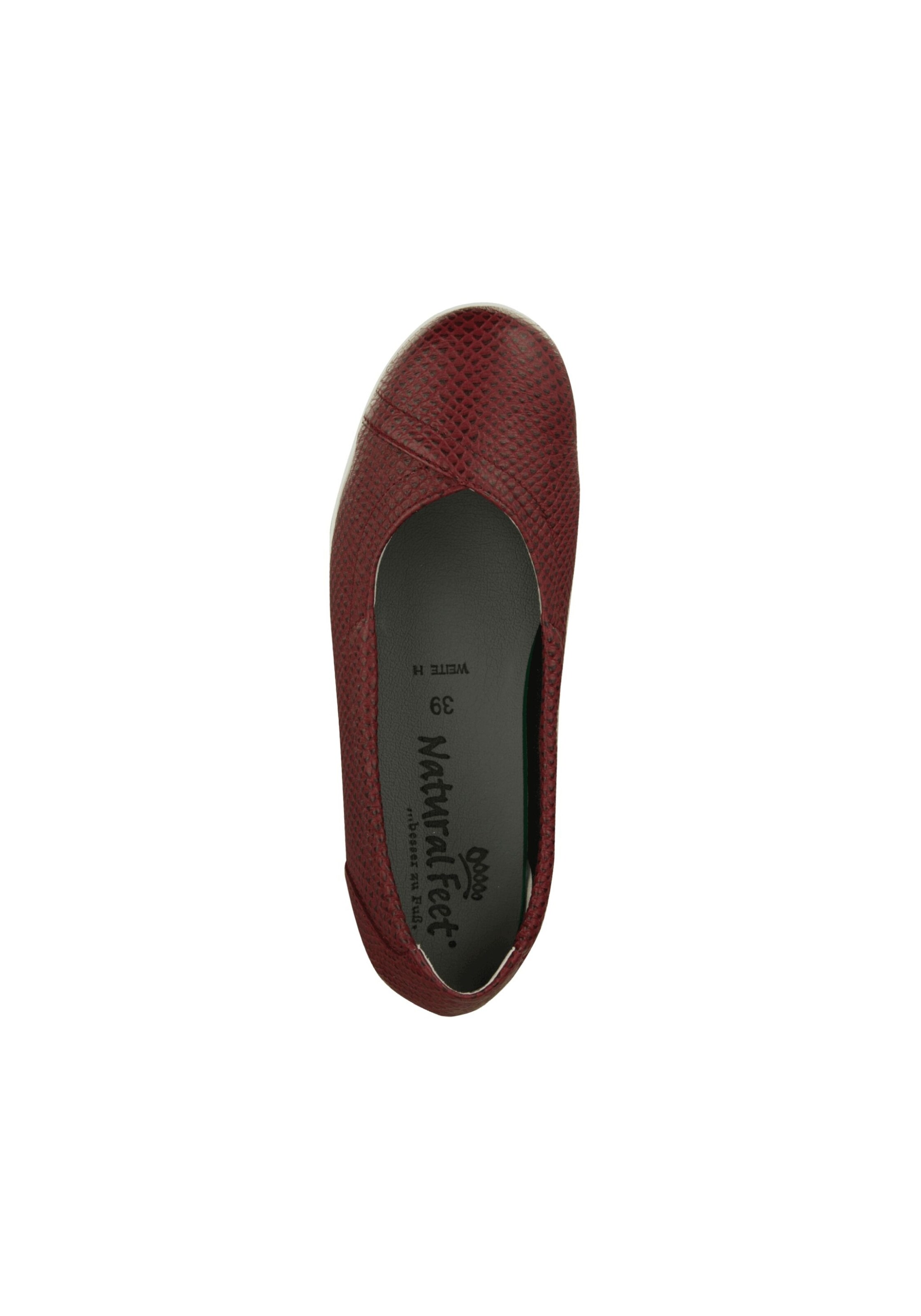 Natural Feet Ballerina 'Collien' in Rood