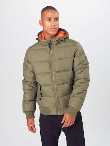 Coupe regular Veste d’hiver 'Adrian' INDICODE JEANS en vert : devant