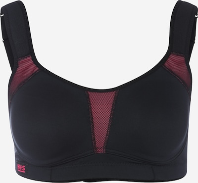 H.I.S Soutien-gorge de sport en bordeaux / noir, Vue avec produit