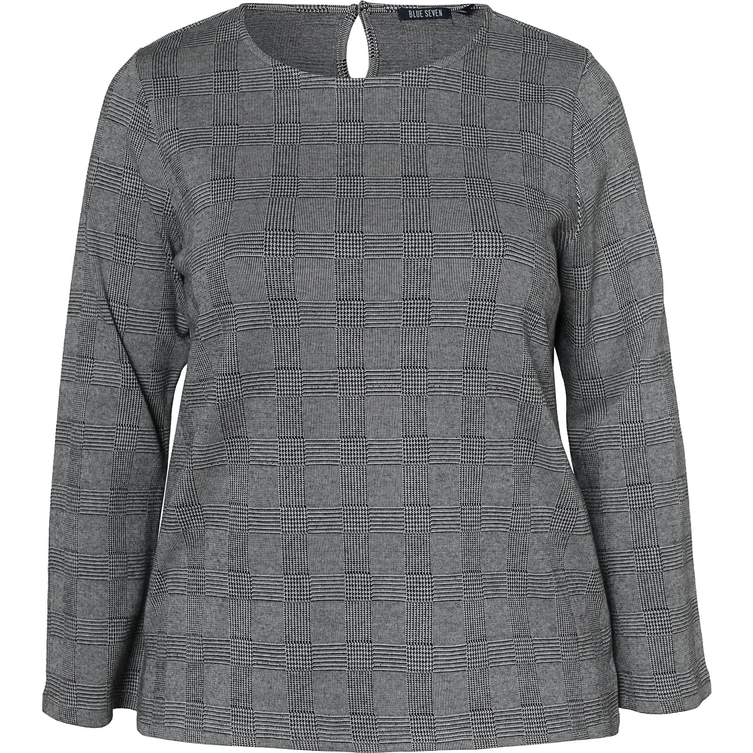 BLUE SEVEN - Bluse in schwarzmeliert