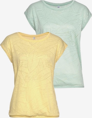 BEACH TIME Shirt in Yellow: front