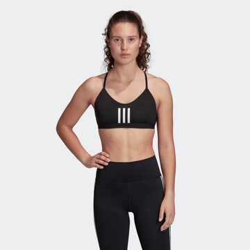 ADIDAS PERFORMANCEHigh neck Sportski grudnjak - crna boja: prednji dio