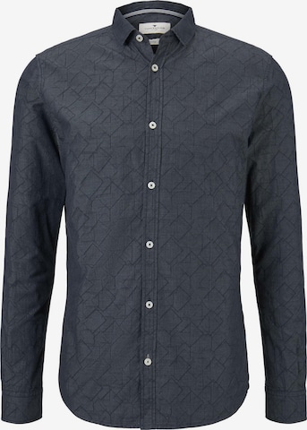 TOM TAILOR Slim fit Button Up Shirt in Grey: front