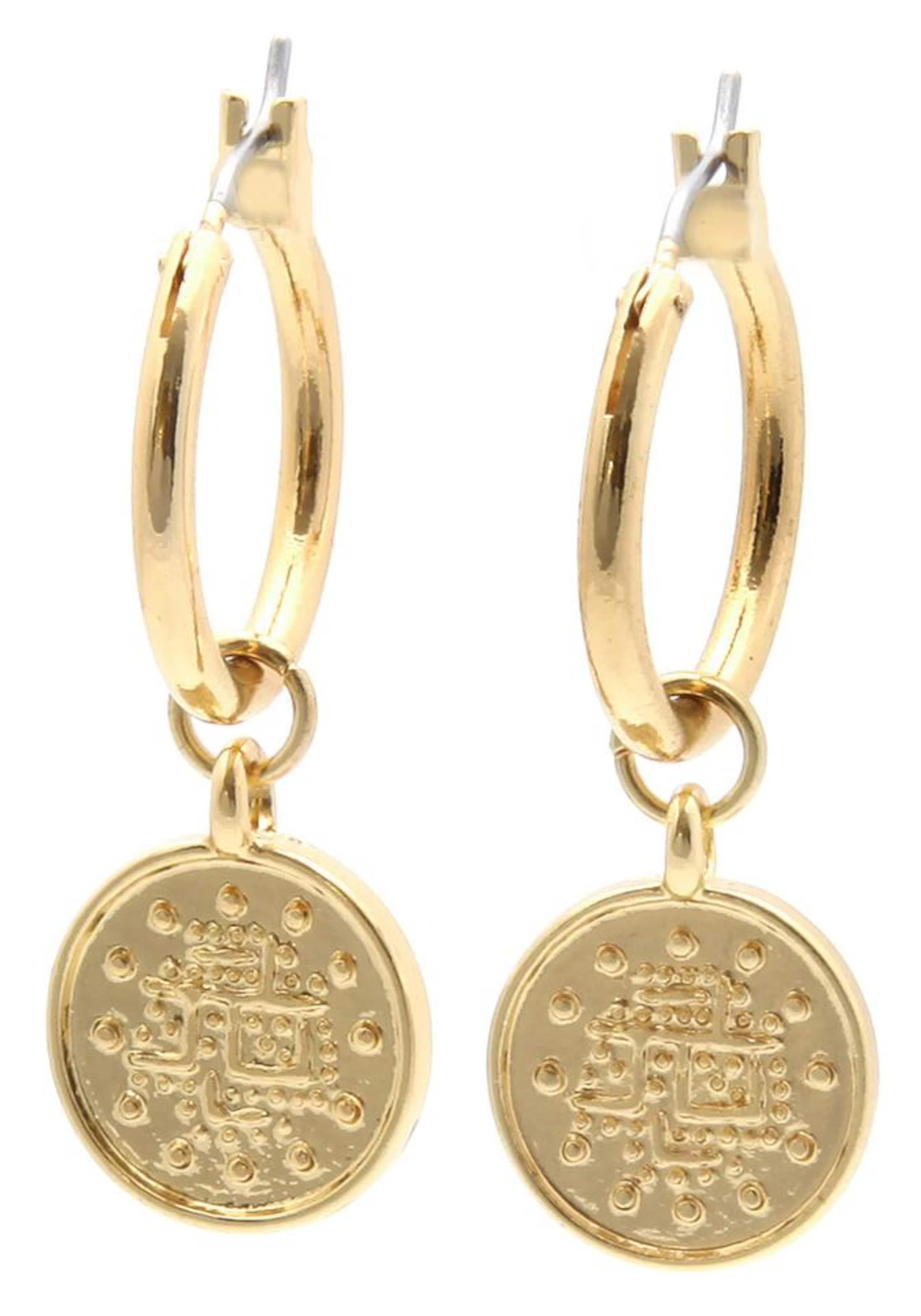 J. Jayz Earrings 'Münze' in Gold: front