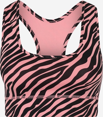 Hey Honey Bralette Sports Bra 'Zebra' in Pink: front