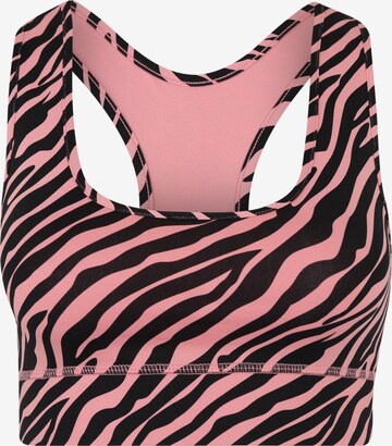 Hey Honey Bralette Sports Bra 'Zebra' in Pink: front