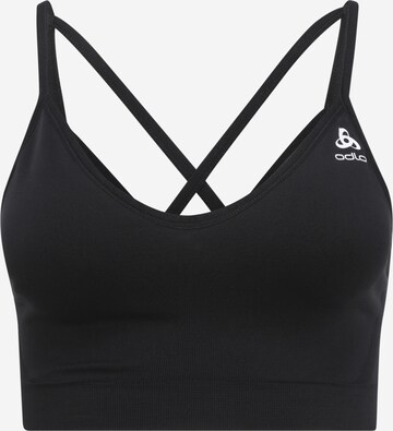 ODLO Bustier Sport bh 'SEAMLESS SOFT                ' in Zwart: voorkant