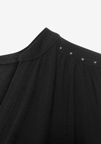 LASCANA - Blusa 'Silver Stud' en negro