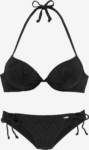 BUFFALO Bikini in Black: front