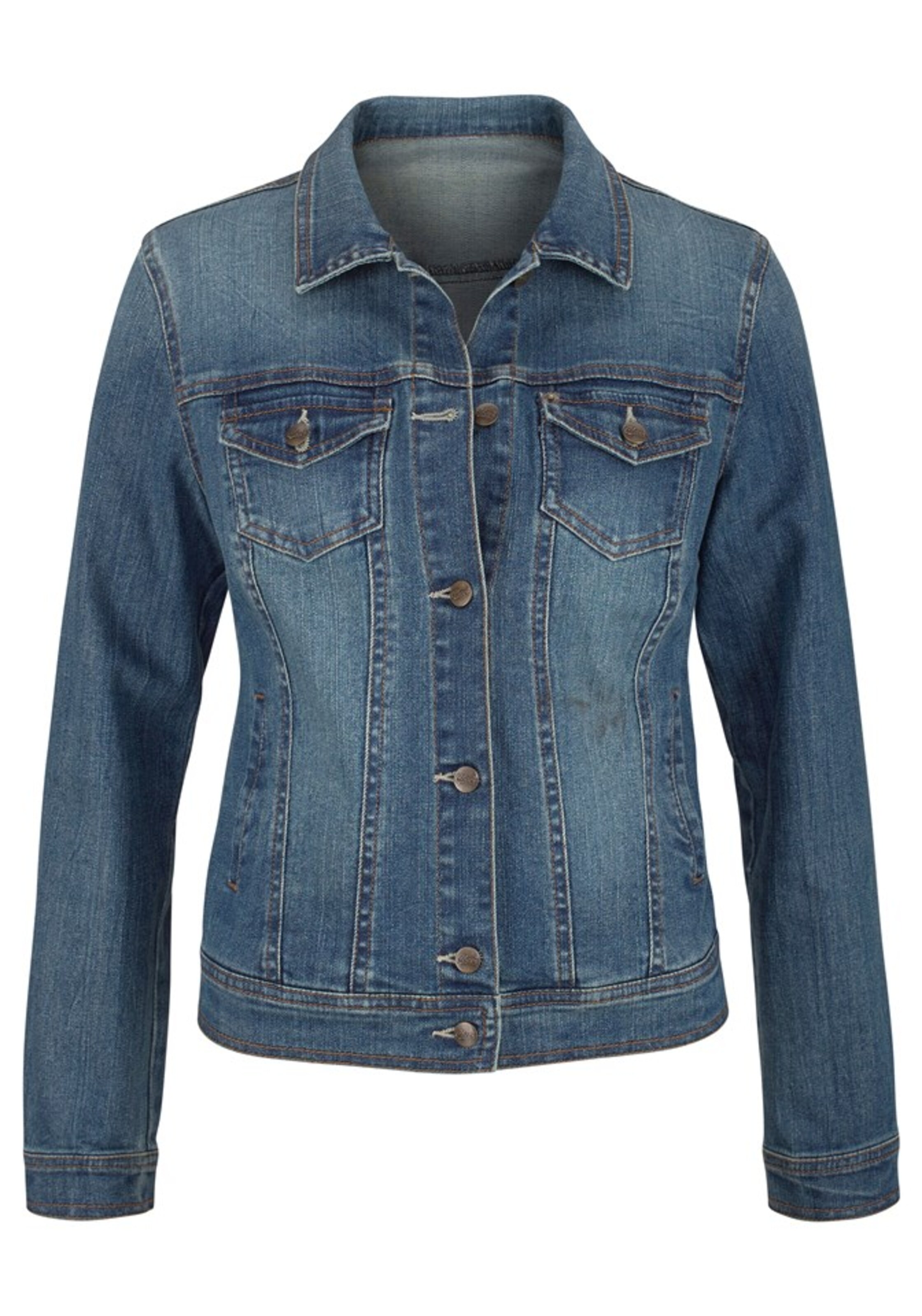 CHEER Between-Season Jacket in Blue: front