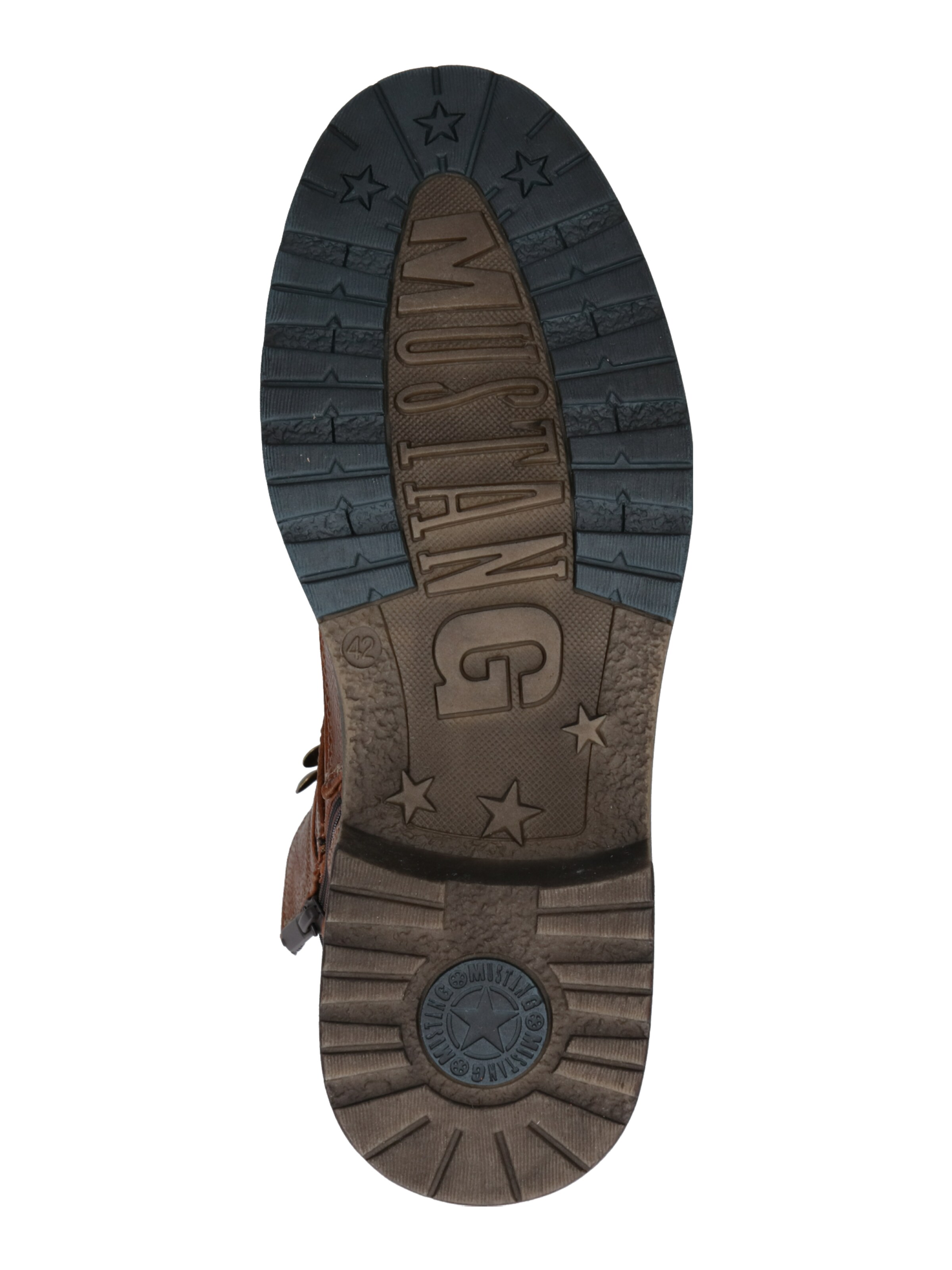 MUSTANG - Botas com atacadores em castanho