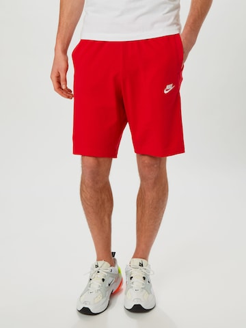 Nike Sportswear Regular Trousers in Red: front