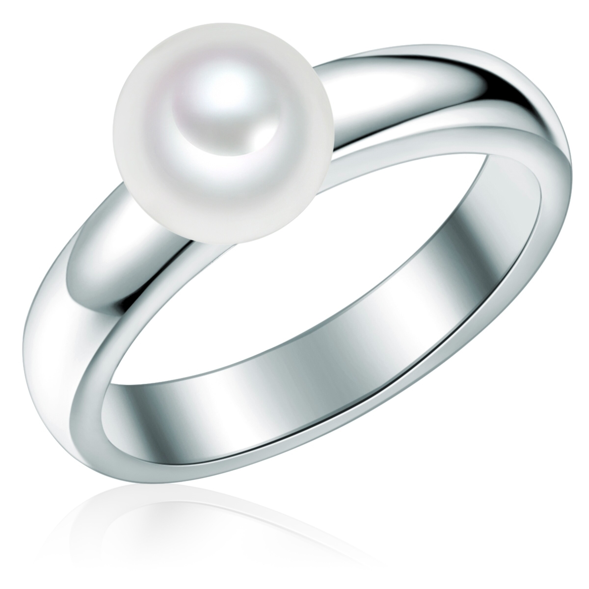 Valero Pearls Ring in Silver: front