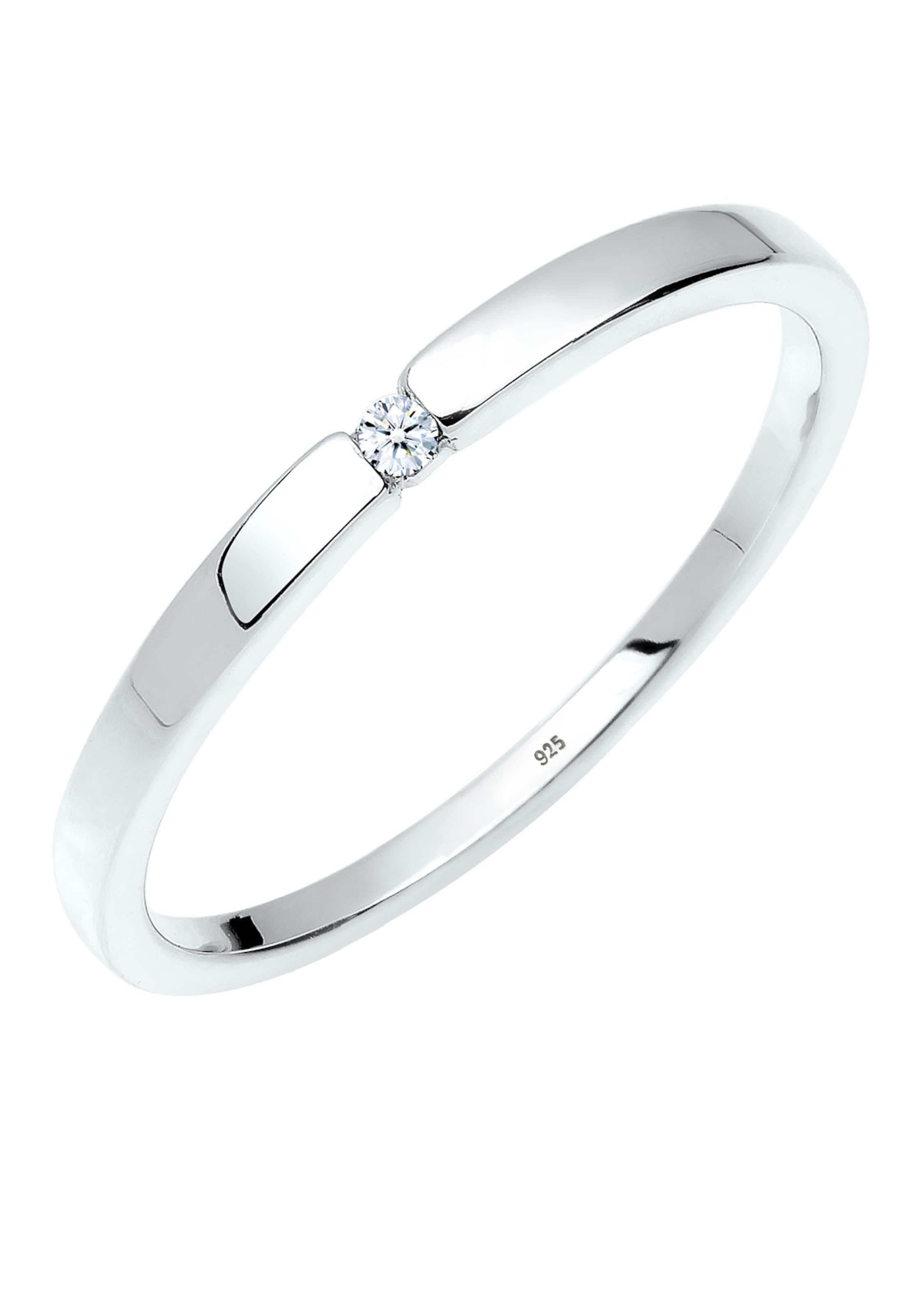 Elli DIAMONDS Ring 'Classic' in Zilver: voorkant