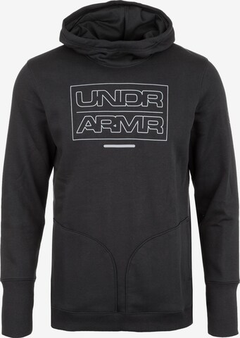 Sweat de sport UNDER ARMOUR en noir : devant