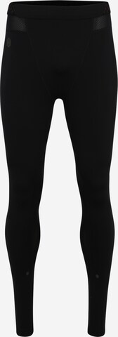 UNDER ARMOUR Skinny Workout Pants 'Rush' in Black: front