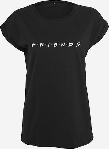 Tricou 'Friends' de la Merchcode pe negru: față