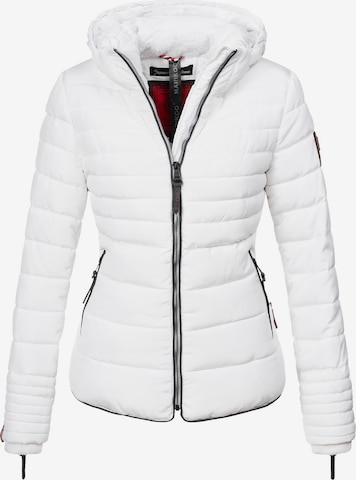 MARIKOO Winter Jacket 'Amber' in White: front