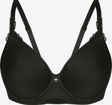 sassa T-shirt Bra in Black: front