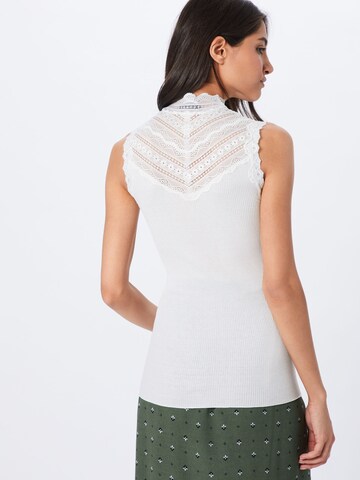 Tops en tricot rosemunde en blanc : derrière