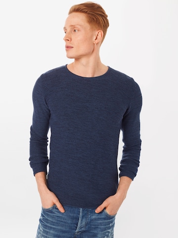 INDICODE JEANS Regular fit Sweater 'Christian' in Blue: front