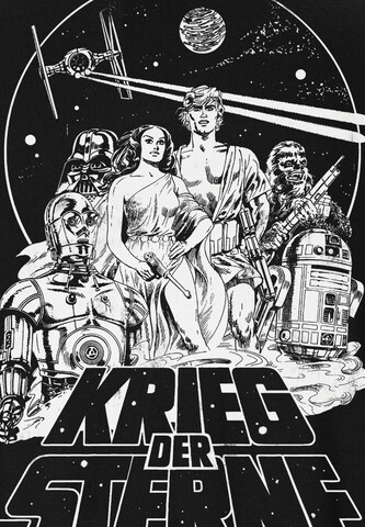 LOGOSHIRT T-Shirt 'Krieg der Sterne - Star Wars' in Schwarz