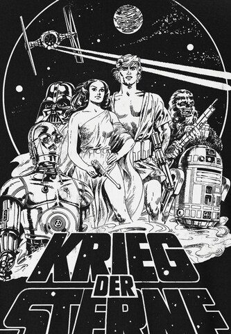 LOGOSHIRT Shirt 'Krieg der Sterne - Star Wars' in Black